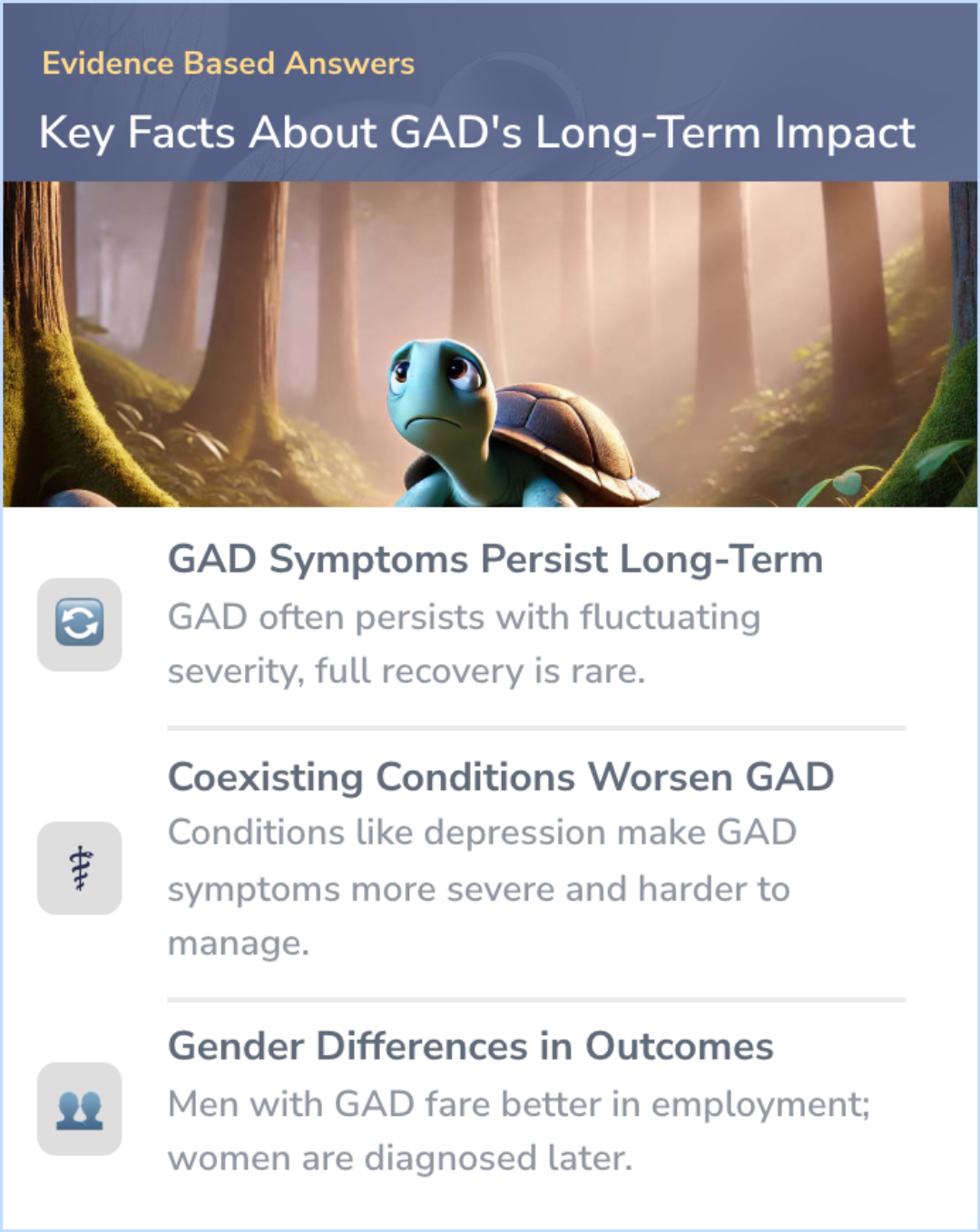 An infographic on Is GAD a lifelong condition?