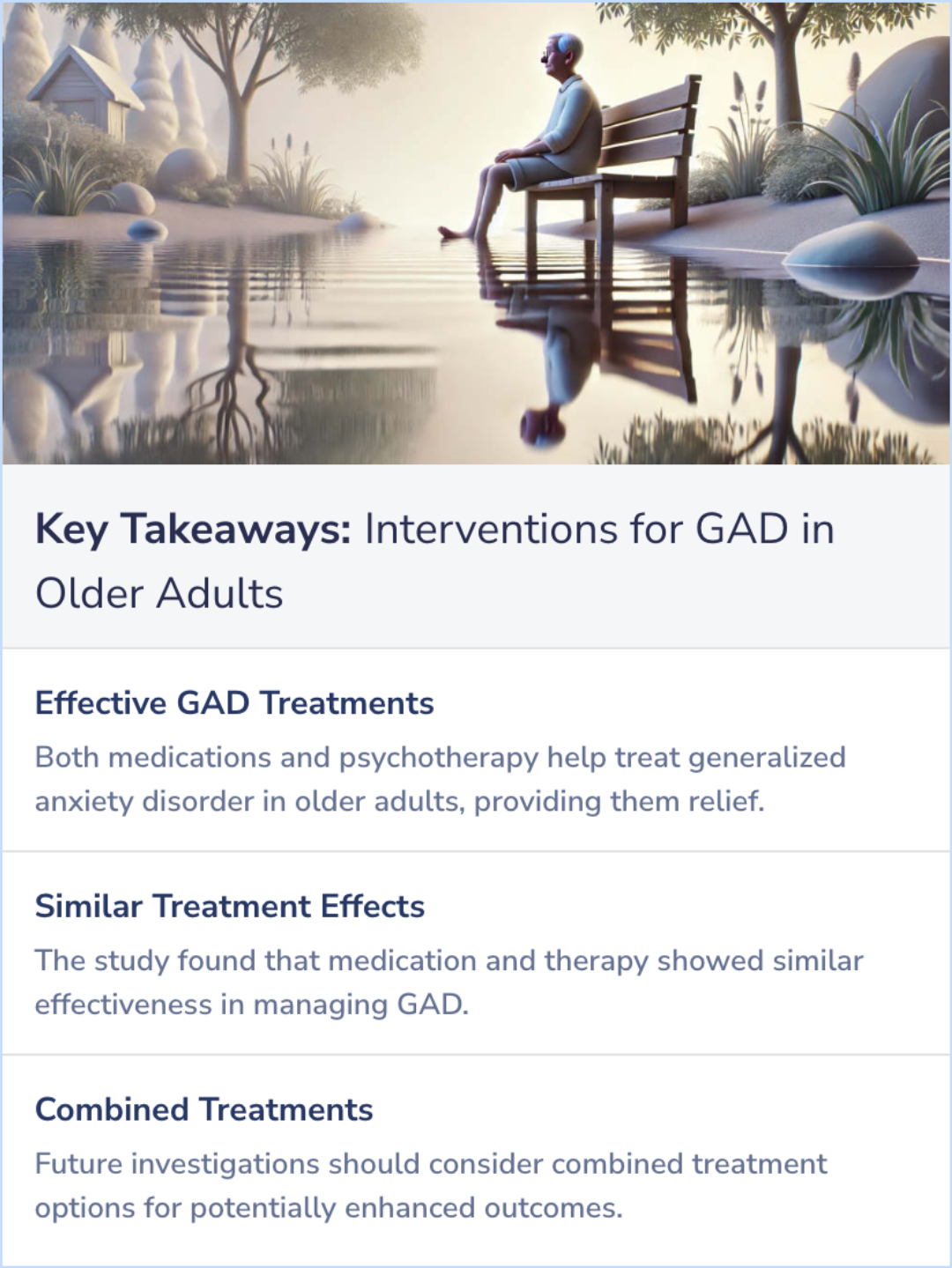 Key Takeaways for Interventions for generalized anxiety disorder in older adults: systematic review and meta-analysis